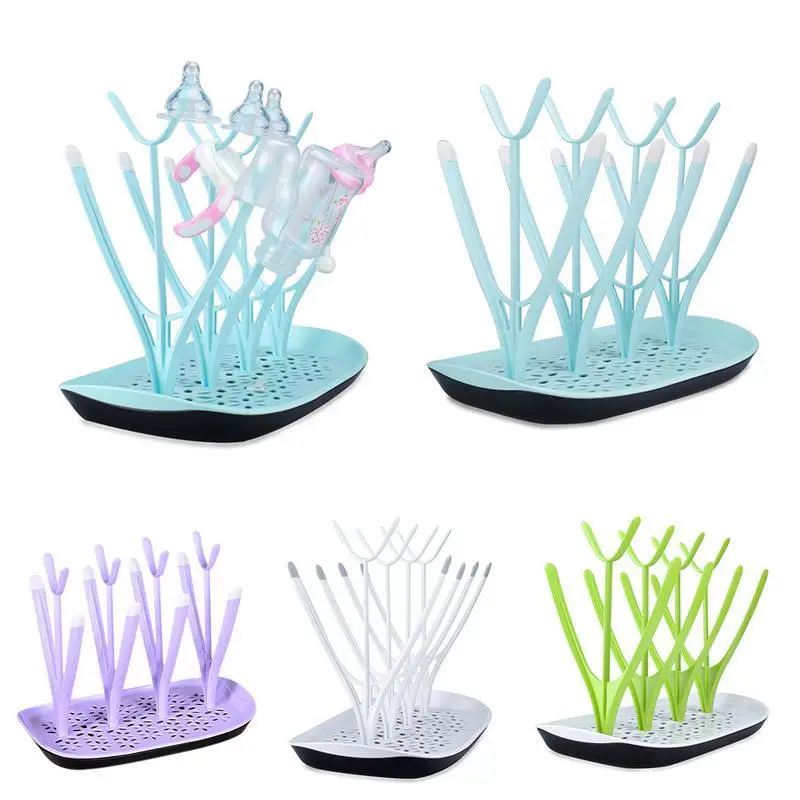 

Baby Bottle Drying Rack 4 Colors Baby Feeding Bottles Cleaning Drying Rack Storage Nipple Shelf Baby Pacifier Feeding Cup Holder