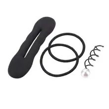 4 шт./компл. твист жемчужная заколка эластичная оплетка ободок для волос пончик головной убор