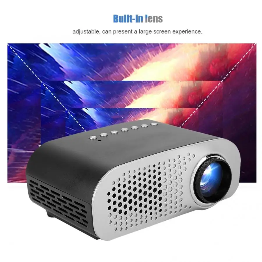 Mini HD 1080P LED Smart Projector Home Theater HDMI Home Beamer 1000 Lm Pocket projector Mini Projector LED light