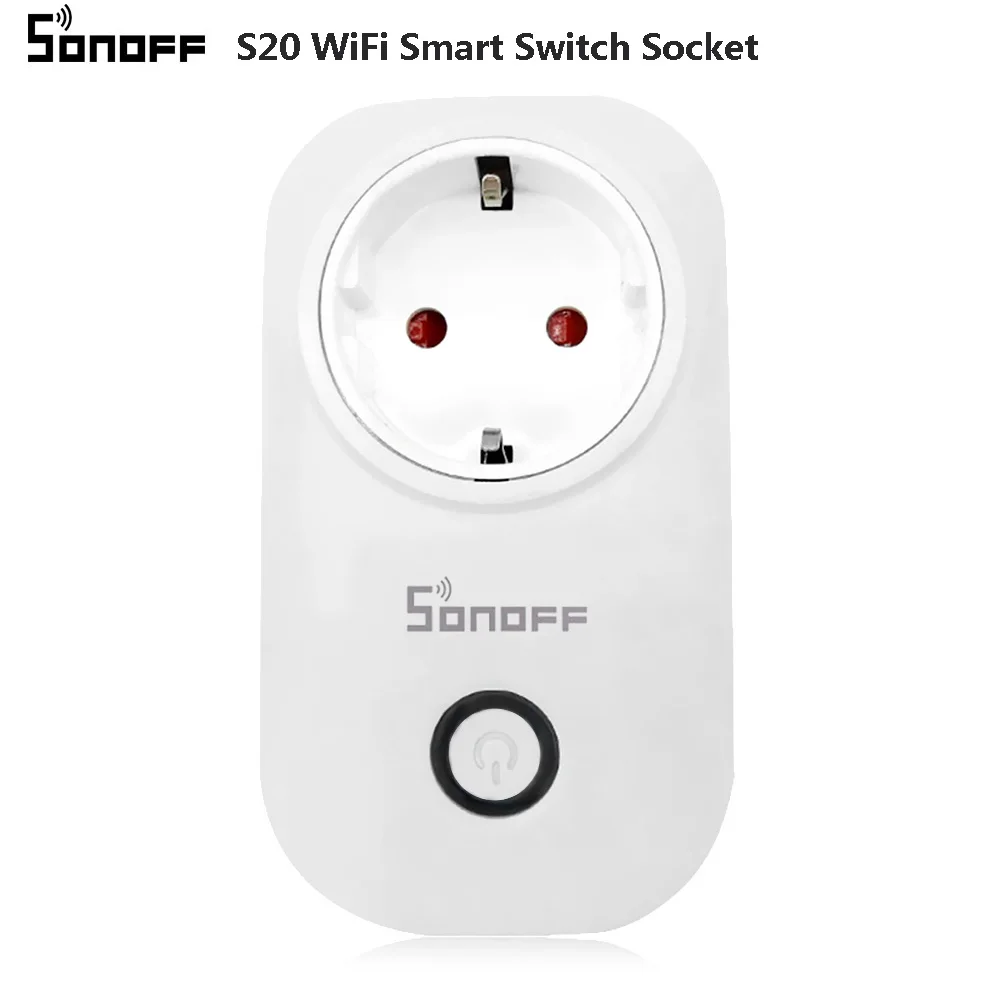SONOFF S20 WiFi смарт переключатель розетка беспроводное приложение пульт