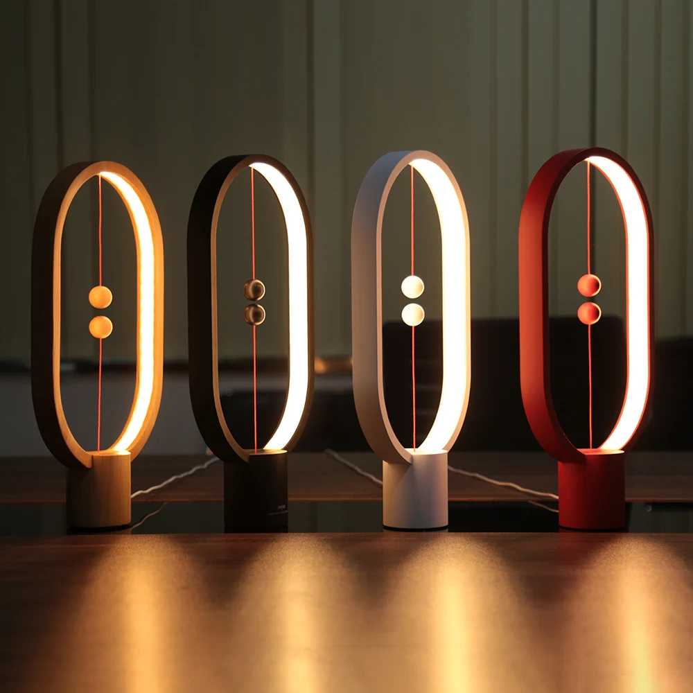 

Novelty Smart Balance Magnetic Switch LED Table Lamp Warm Light Effect Easy To Operate Exquisite Workmanship Night Light