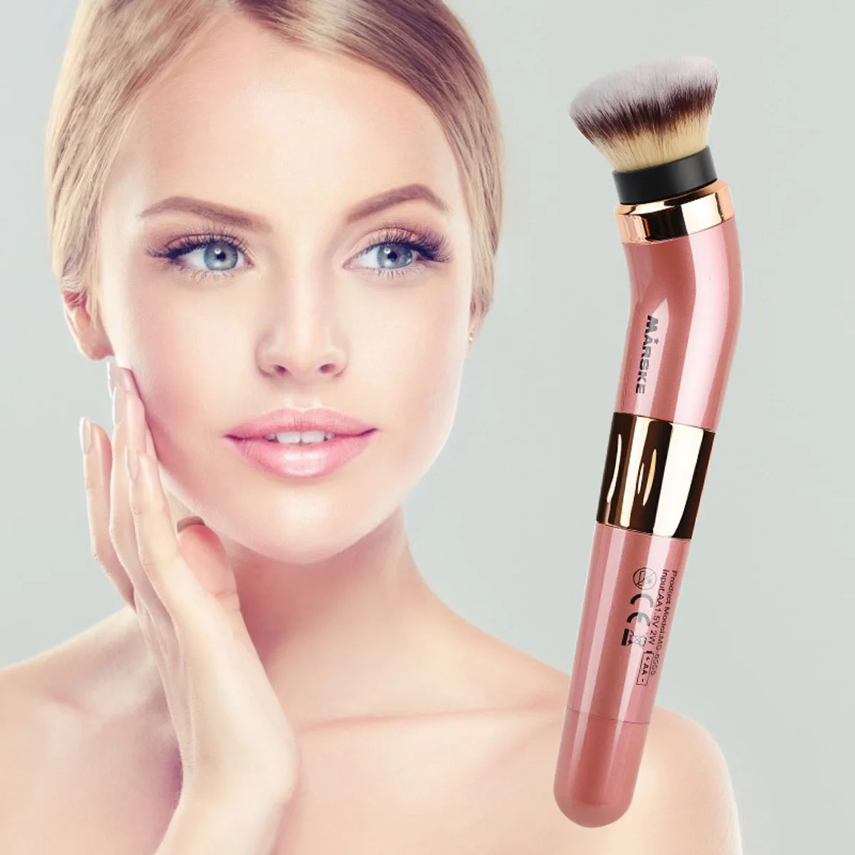 

brand new electric rotating makeup brush portable cosmetic brushes foundation blush brush with heads battery operated