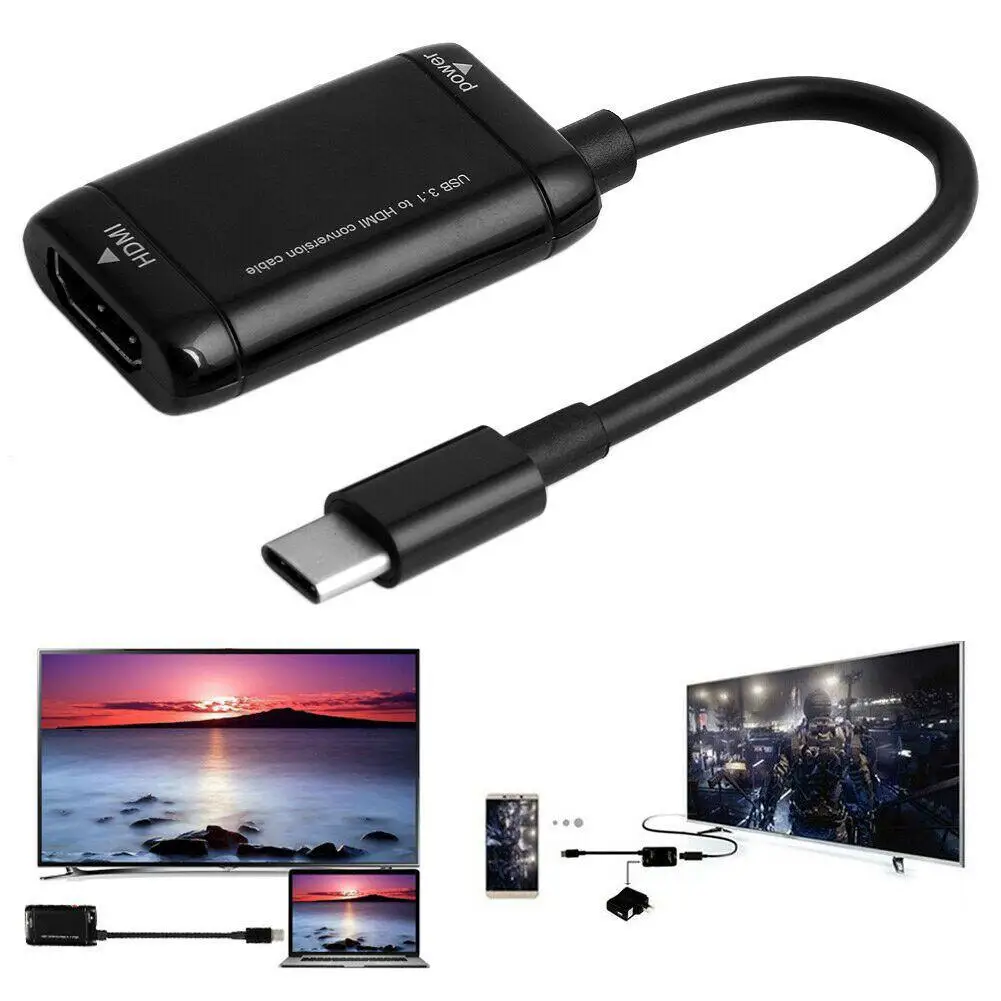 EastVita USB Type C к HDMI адаптер USB3.1 (USB C) конвертер для Samsung Galaxy S8/S9 Plus/Note 8/Macbook|Кабели HDMI| |