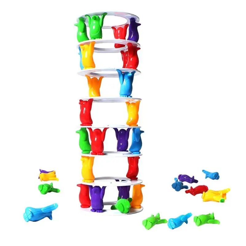 Пингвин башня коллапс баланс игра игрушки родитель-ребенок Взаимодействие игра развивающие игрушки для детей Рождественский подарок