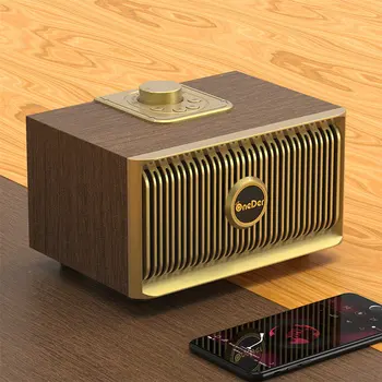 

Wooden Wireless Bluetooth Speaker Portable HiFi Shock Bass Altavoz TF de som Soundbar Classical Wooden Bluetooth Speaker Gift