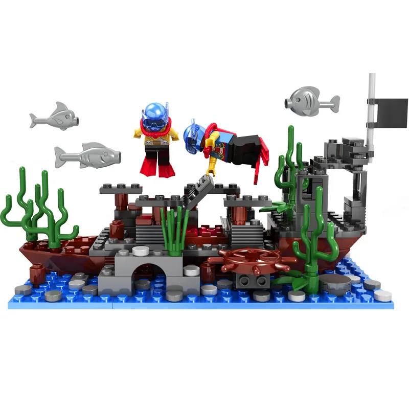 

Model Diy Brick Pirate Ship Boat Plastic Kids Construction Toys