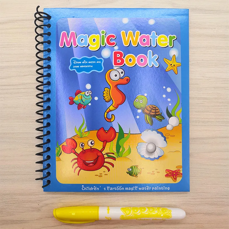 Волшебная водная рисовальная книга, раскраска, каракули с волшебной ручкой, доска для рисования для детей, обучающие игрушки