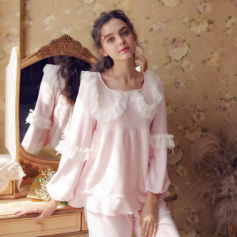 Autumn Pajama Set For Women Sleepwear Set Loungewear Night Clothes