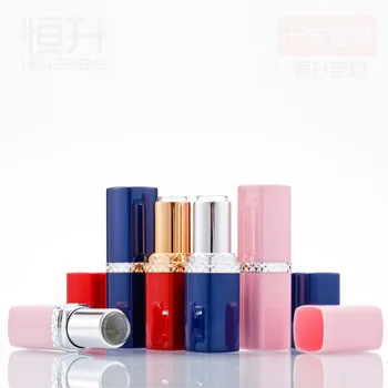 

100 pcs empty 12.1 lipstick tube with blue red or pink color empty lip stick case packing