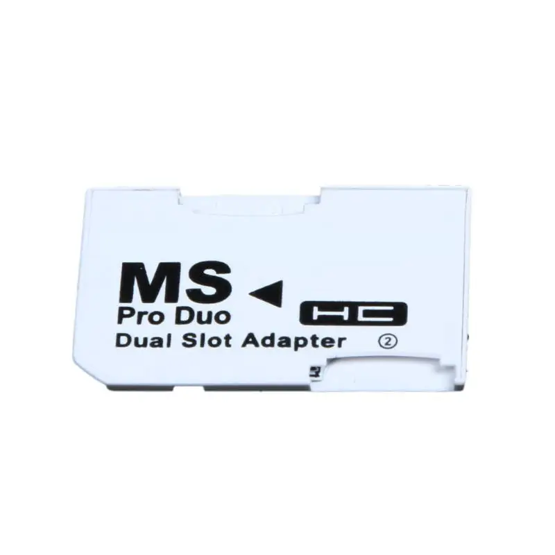 

Memory Card Adapter 2 microSD/micro SDHC Cards Adapter Micro SD TF to Memory Stick MS Pro Duo for PSP Card White