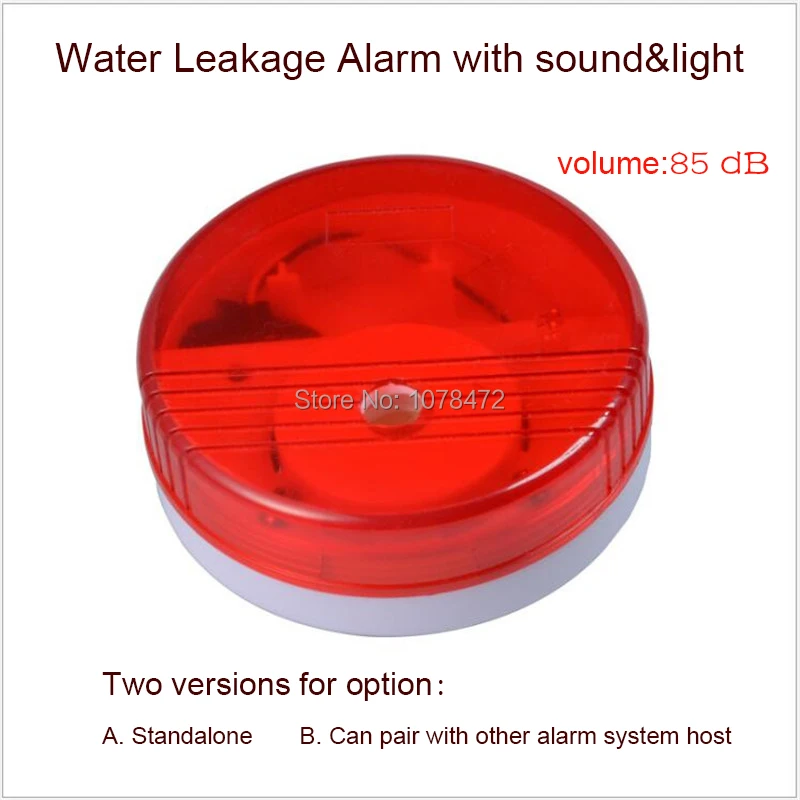 

Independent Water Leakage Alarm with sound&light,good 85dB flooding detector,433mhz 315Mhz wireless strobe Water Leak Sensor