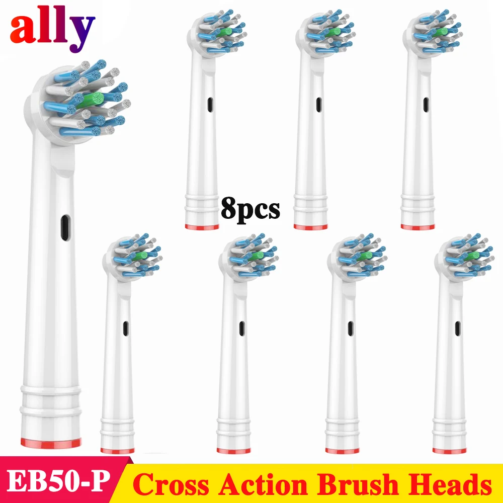 

8XEB50 Cross Action toothbrush heads For Braun Oral B Vitality Triumph PRO 500 550 600 650 700 750 800 Electric toothbrush heads