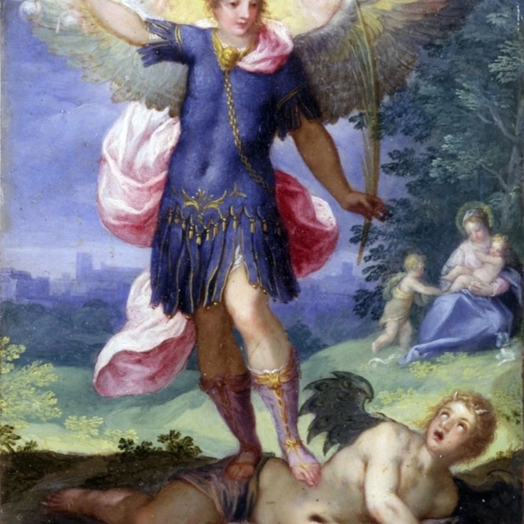 Archangel Michael Tramples The Devil постер печать (24x36) | Дом и сад