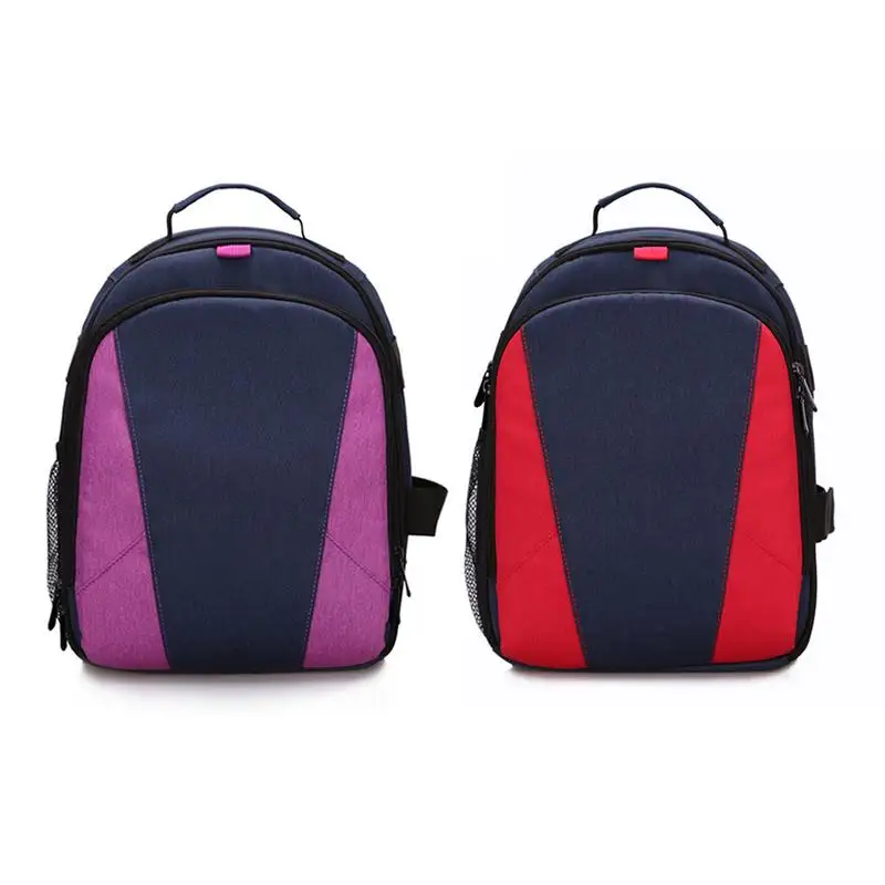 

Unisex Casual Bag Backpack Waterproof Wearable Outdoor Multi-function Soft Handle Zipper Design Leisure Backpack Red Purple New
