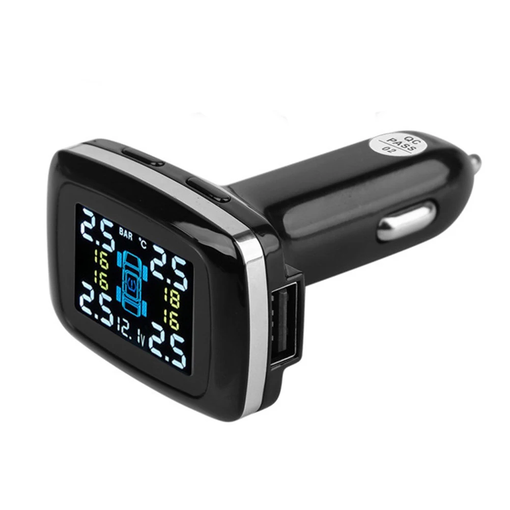 

1 Set of Cigar Lighter Utility Durable Wireless Practical Tire Pressure Monitoring System Measurement for Vehicle Car