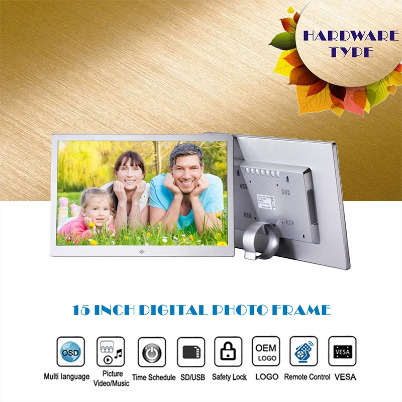 

15 INCH DIGITAL PHOTO FRAME FOR COMMEMOTATION AND STORAGE AS THE SOUVENIRS AND GIFTS