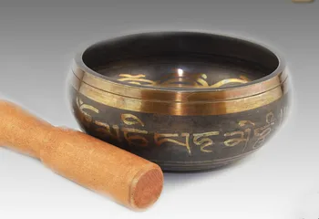 

10.5cm Buddhism Copper Singing Bowl Nepal Handmade Yoga Meditation Buddha Sound Home Ornament Gifts Buddhism Decoration Crafts
