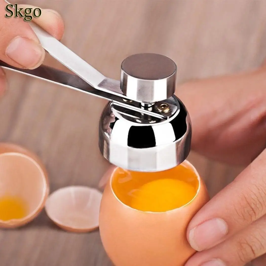

Stainless Boiled Scissor Tool Cutter Clean Topper Silver Eggs Egg Steel Egg Shell and Opener Raw Open