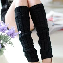 Потрясающие Модные женские зимние теплые гетры, вязаные высокие сапоги, носки, Новое поступление, Прямая поставка