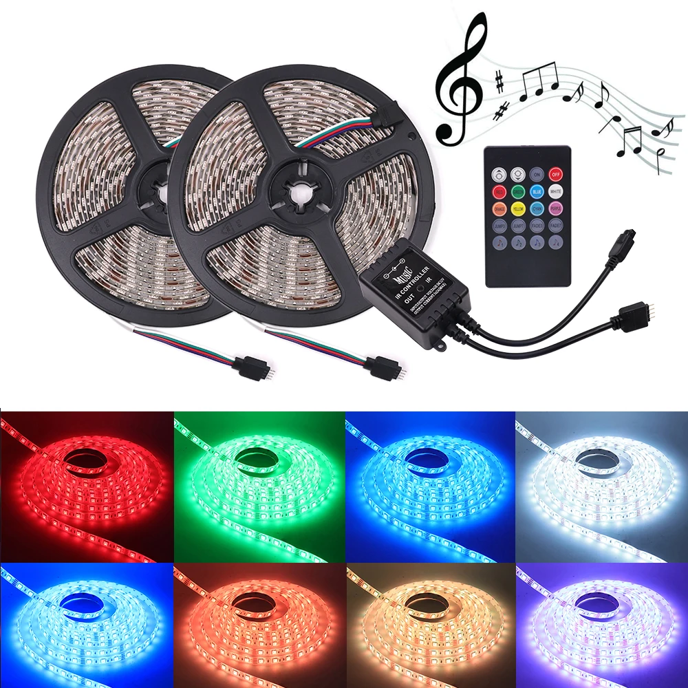 5050 RGB Светодиодная лента 2835 светодиодное освещение 60 светодиодов/м Riobbon Гибкая