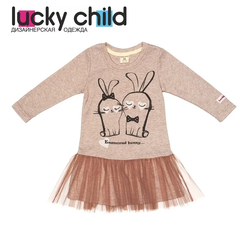 Платье Lucky Child для девочек, арт. 54-62b(Любимая девочка) [сделано в России, от 2-х дней]