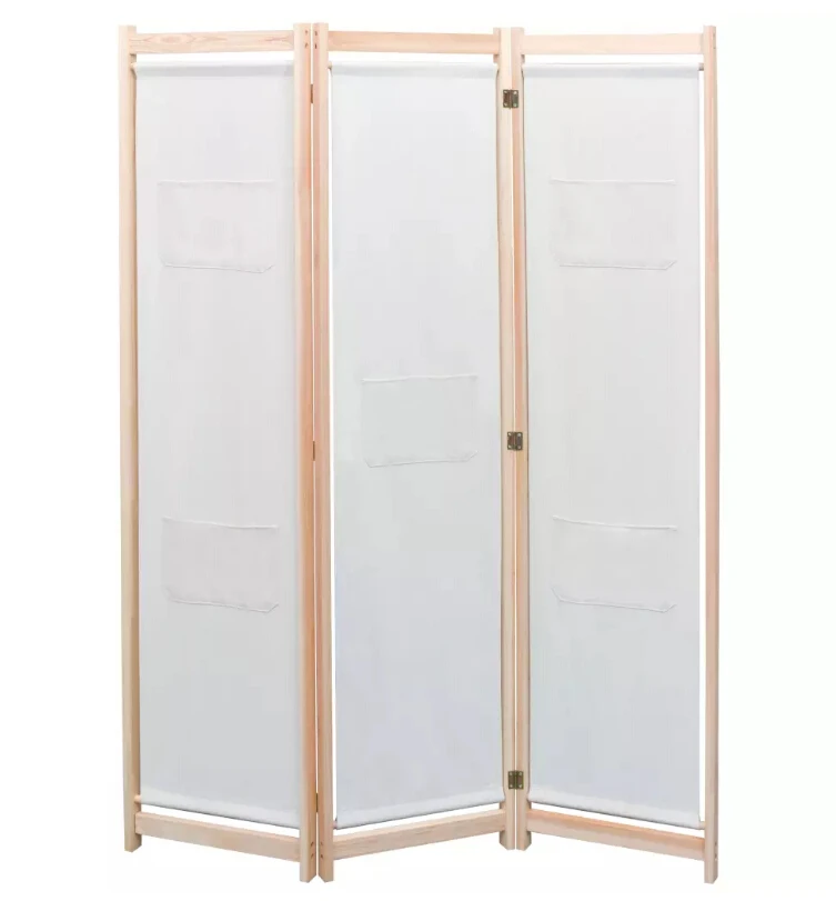 

VidaXL Stylish And Practical 3-Panel Room Divider Solid Pine Wood Office Partitions Home Furniture With Folding Screen