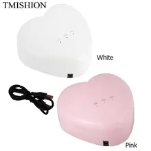 TMISHION в форме сердца 18 Вт УФ светодиодный Сушилка для ногтей Гель-лак отверждения сушки usb зарядка дизайн ногтей Маникюр Педикюр Инструмент