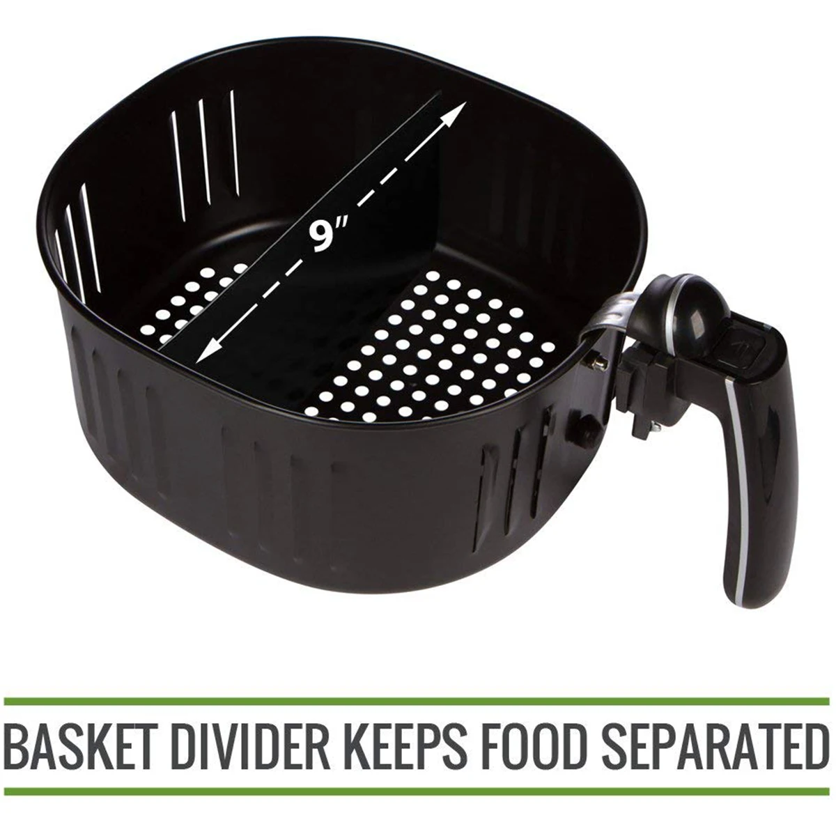 XL Air Fryer Cooking Divider, Compatible with 9inch Air Fryer Baskets. Air Fryer Basket Divider Keeps Food Separated