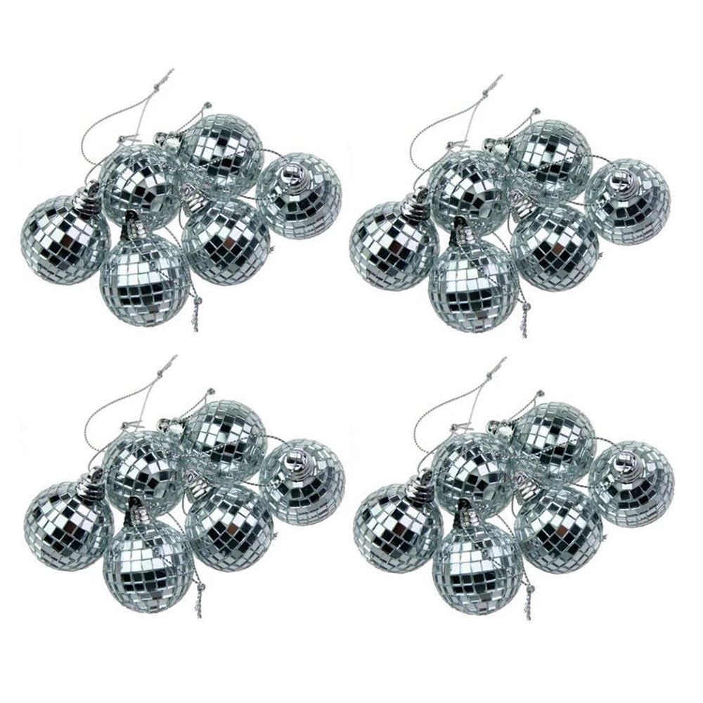 Kit de iluminación de fiesta de discoteca de bola de cristal de espejo con purpurina de 24 piezas para el hogar 2019 nuevo