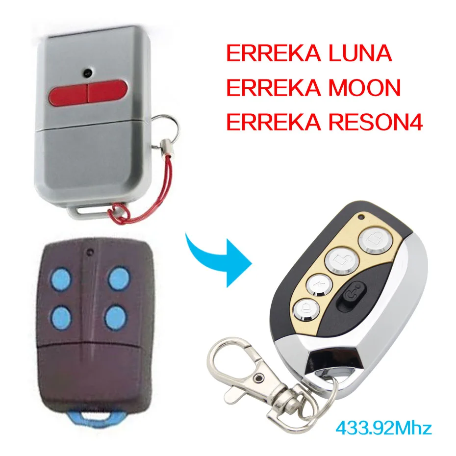 

ERREKA LUNA MOON RESONA Garage gate door remote control ERREKA remote 433.92MHz