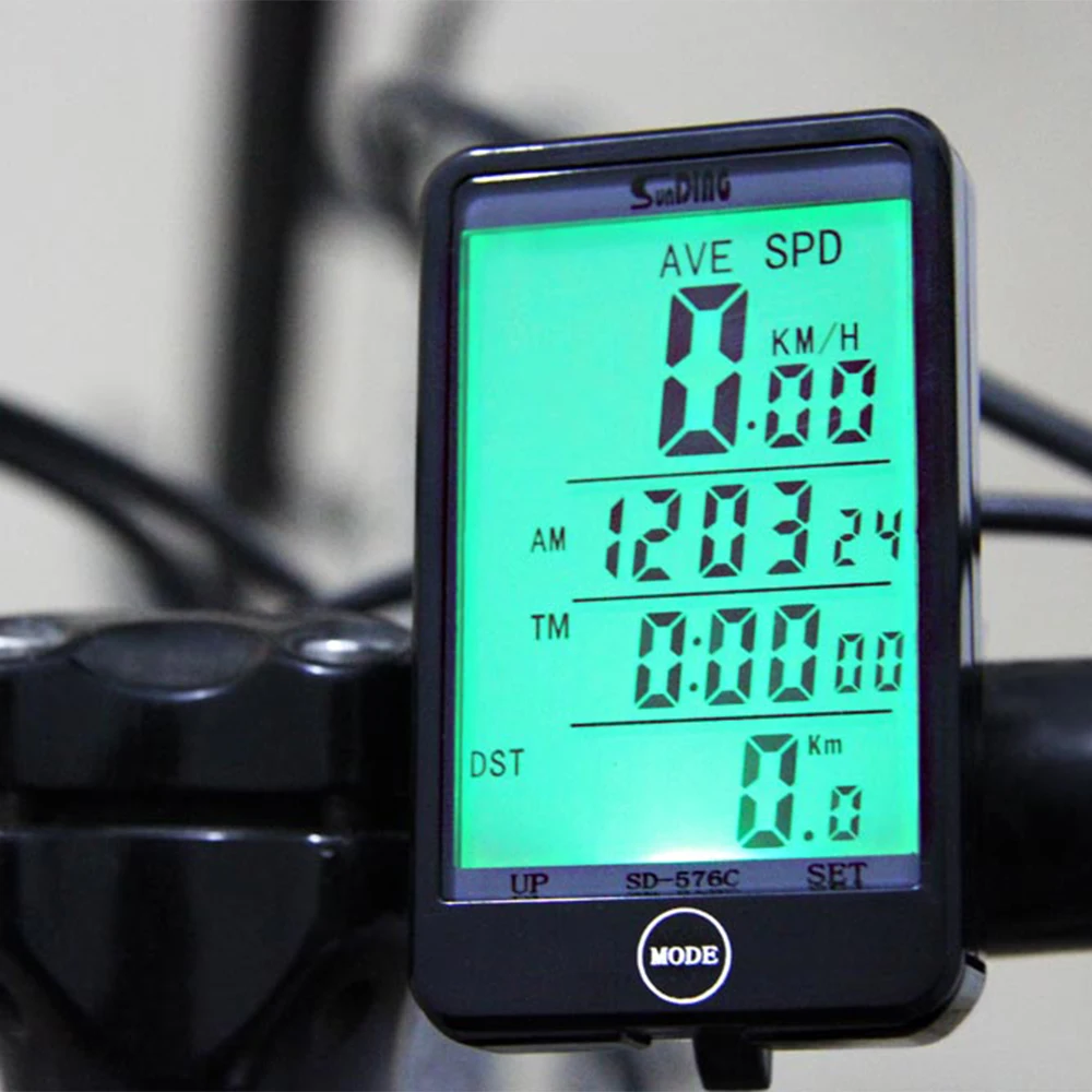 

Sunding SD-576C Large Screen Waterproof Wireless Bike Bicycle Computer Touch Screen Odometer LCD Backlight Bicycle Accessories