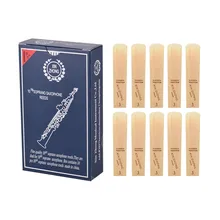 10pcs/ Box Saxophone Reeds Normal Level Bb Soprano Saxophone Sax Reeds Strength 2.0/ 2.5/ 3.0 Woodwind Instrument Parts