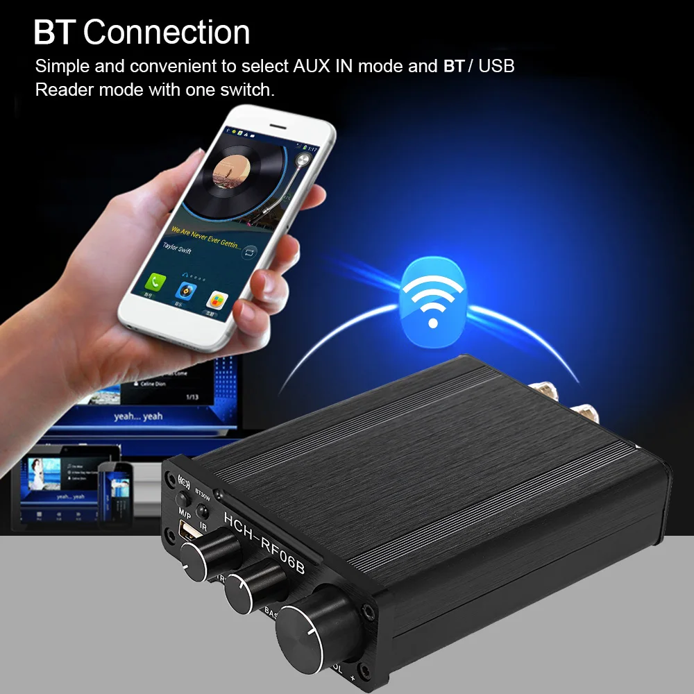 30 Вт + HiFi аудио цифровой усилитель Bluetooth 4 2 мощности стерео высоких частот