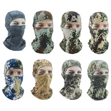 3D камуфляжная велосипедная маска на все лицо камуфляжные головные уборы Балаклава защита шеи маска на все лицо быстросохнущая маска для охоты и рыбалки