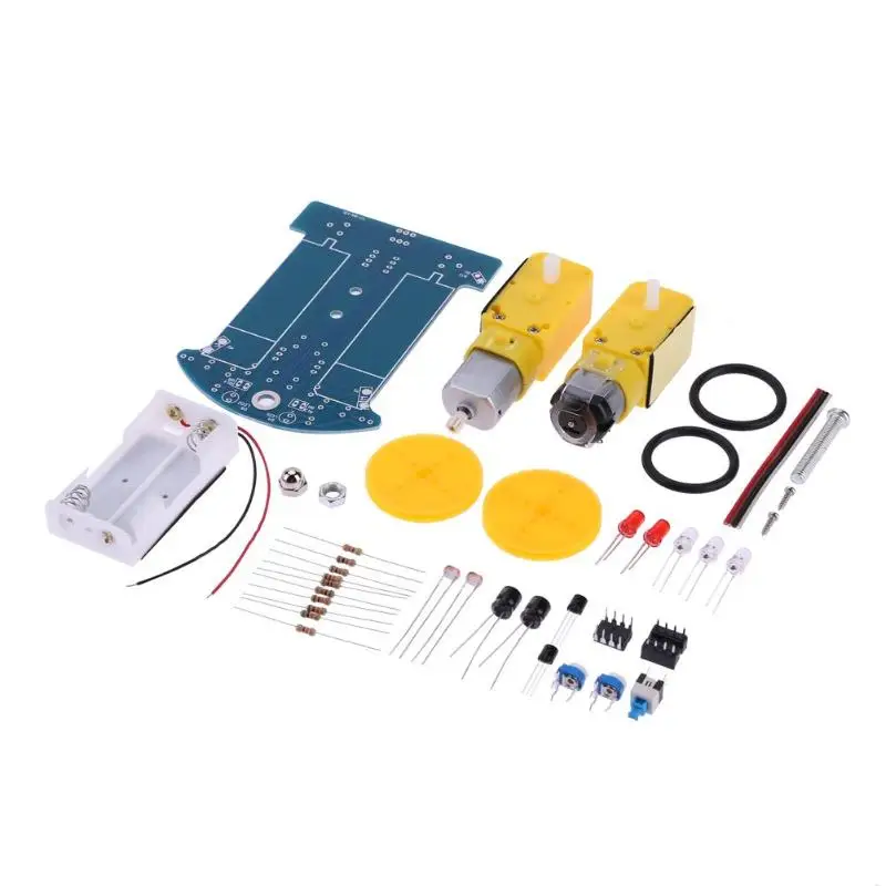 

D2-1 DIY Kit Intelligent Tracking Line Smart Car TT Motor Electronic Parts Smart Patrol Automobile Parts DIY Kit for Children