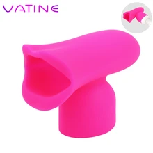 VATINE Vibrator Attachment Wand Massager Sleeve Adult Sex Toy Vibrator Caps Male Penis Masturbator AV Stick Head Cap AV Massager