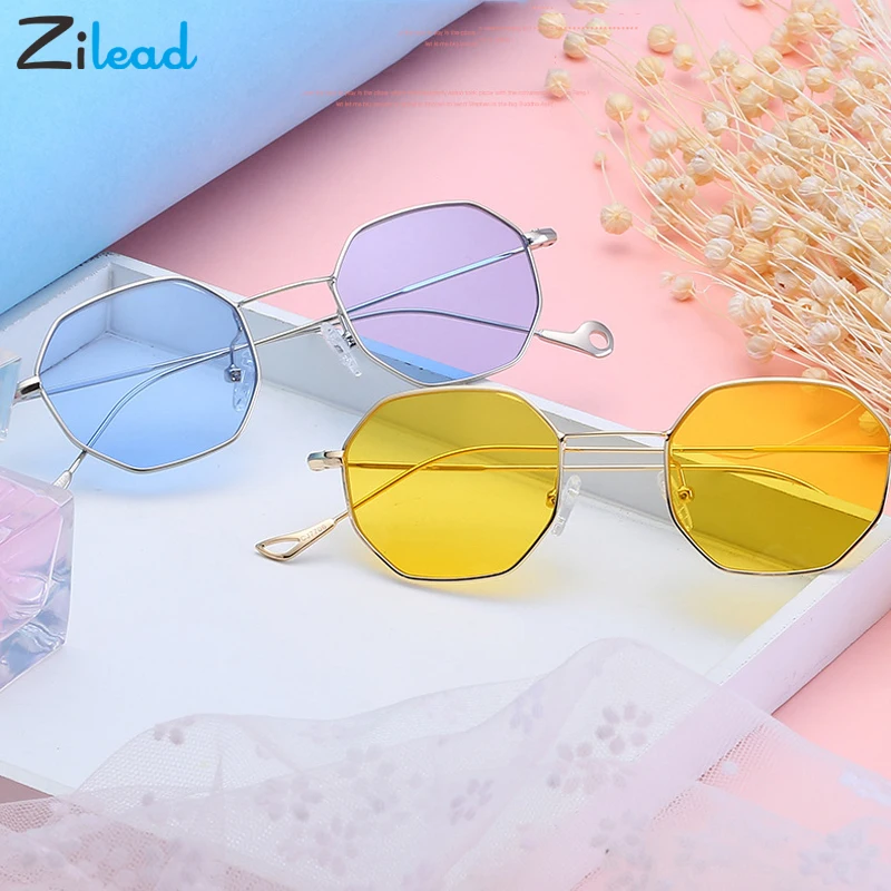 

Zilead Individual European And American Metal Fashion Sunglasses Women Super Large Square Frame Classical UV400 Sun Glasses
