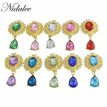 

Pendant Plating New Wash flatback Rhinestone Embellishments Diy Happy Birthday Decoration Buttons Applique-55mm,50pcs pack