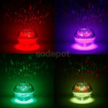 

500ml USB Charging Air Mist Humidifier Star Moon Projection LED Night Light Color Changing Essential Oil Aroma Diffuser