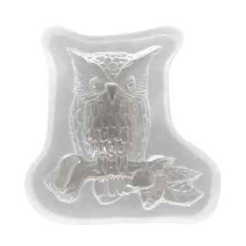 

Silicone Mold Owl Animal DIY Jewelry Making Handmade UV Epoxy Resin Mirror Standing Decoration Home Crafts