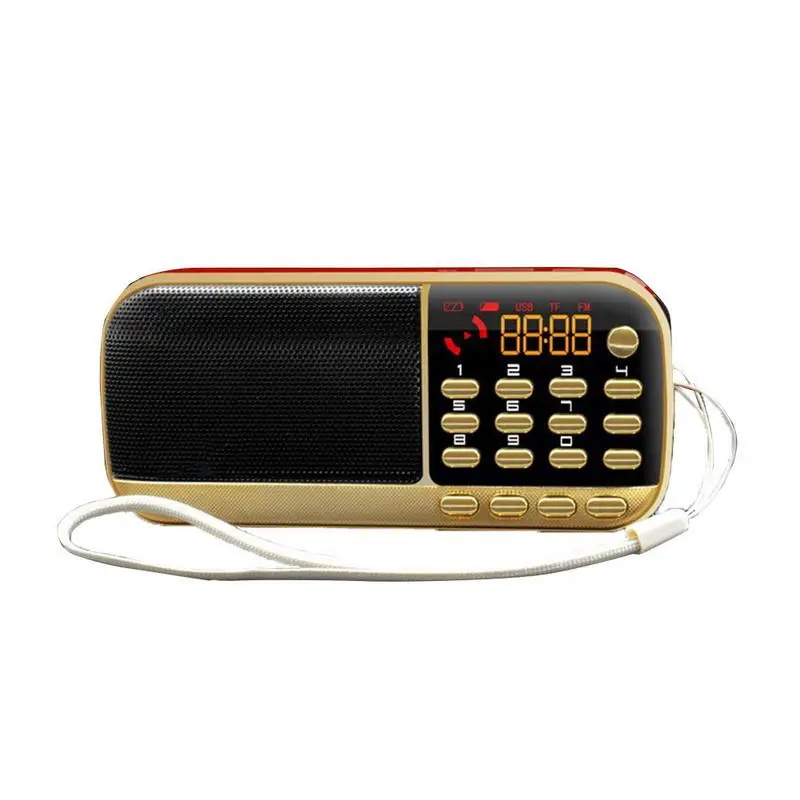 

Digital Picks Elderly Radio Multi Function Portable Radio Card Type Small Speaker Support TF Card MP3 FM Radio USB Inserting Car