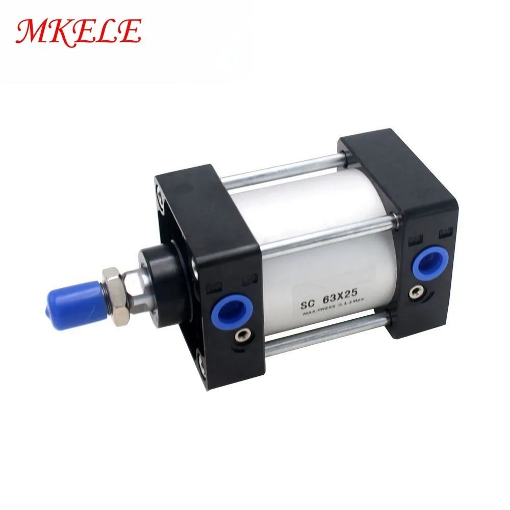 

63mm Bore 25mm Free Shipping Stroke Pneumatic Cylinder Double Acting Air Cylinder china