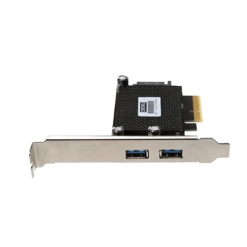 

New PCI-E To 2 port USB 3.1 10Gbps PCIE Expansion riser Card PCI Express Adapter with 15 Pin SATA Power supply port ASM1142 Chip