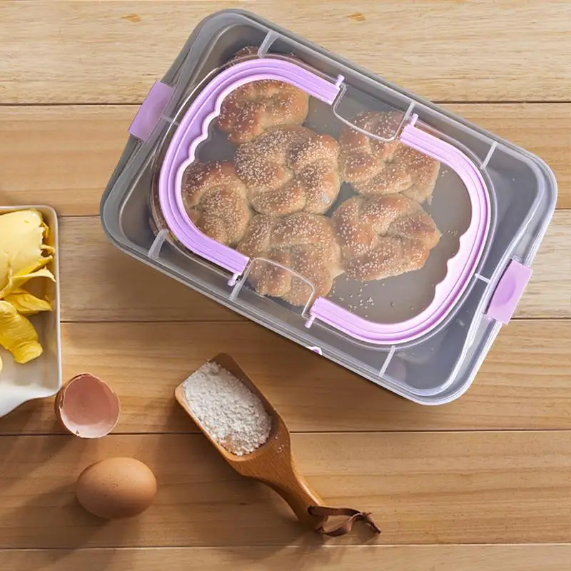 Baking Tray With Lid Portable Cake Bread Pan Oven Household Non-stick Carbon Steel Plate Baguette Tin |
