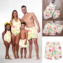 Одинаковый купальник для всей семьи; комплект купальников бикини для мамы, папы, мальчиков и девочек