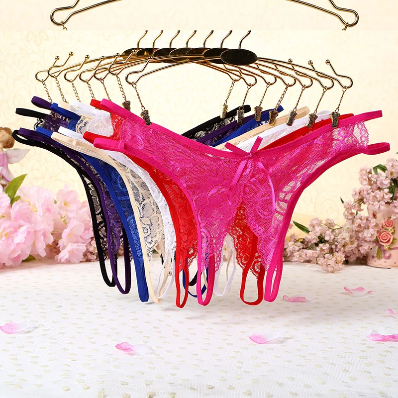

Women Sexy Lace Briefs Open Crotchless Panties Knickers G-string Thong Underwear