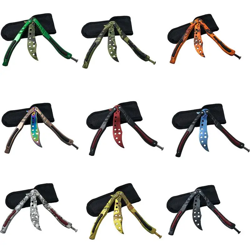

Butterfly Folding Knife Novice Training Cutter Butterfly Practice Tool Not Edged Fruits Cutter CSGO Adult Self Defense Knife