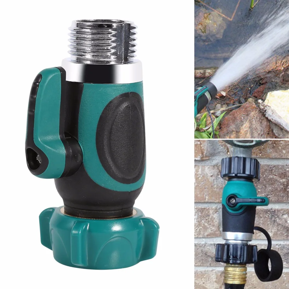 

New 1Pc NPT3/4" Garden Hose Connector 1 Way Shut-off Valve Water Pipe Faucet Joint Adapter Garden Watering Supplies