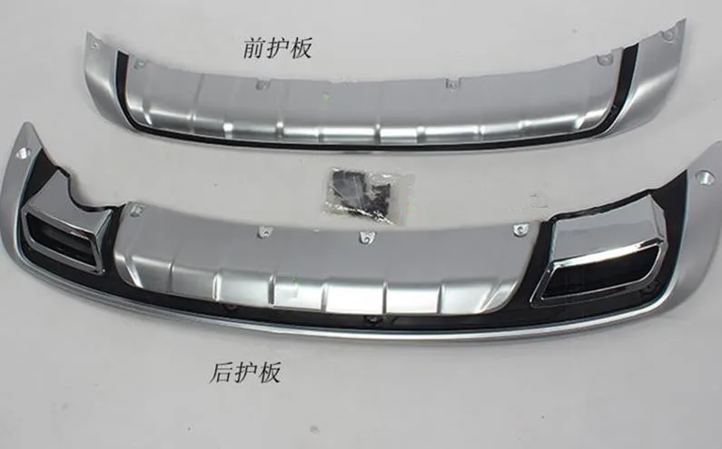 

High quality For 2011-2016 KIA Sportager R plastic ABS Chrome Front+Rear bumper cover trim car-styling accessories