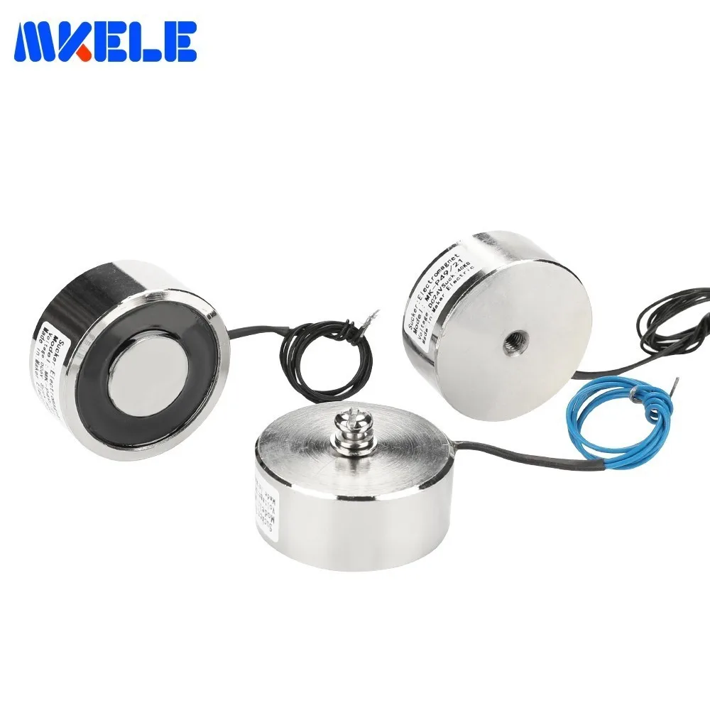 

Free Shipping MK49/21 Holding Electric Magnet Lifting 40KG/400N Solenoid Sucker Electromagnet DC 6V 12V 24V Makerele